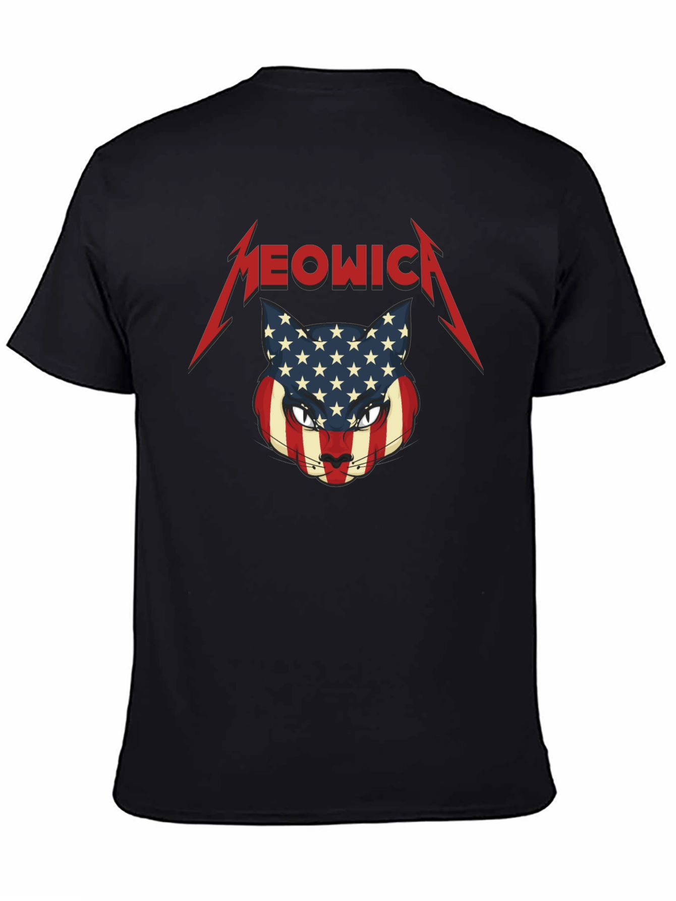 Meowica Cat USA Flag T-Shirt