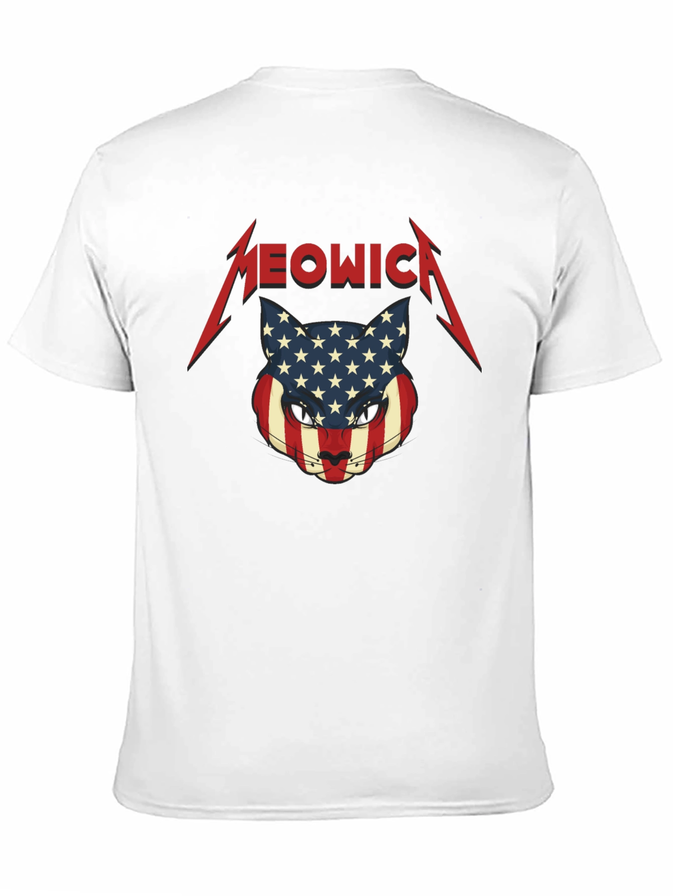 Meowica Cat USA Flag T-Shirt