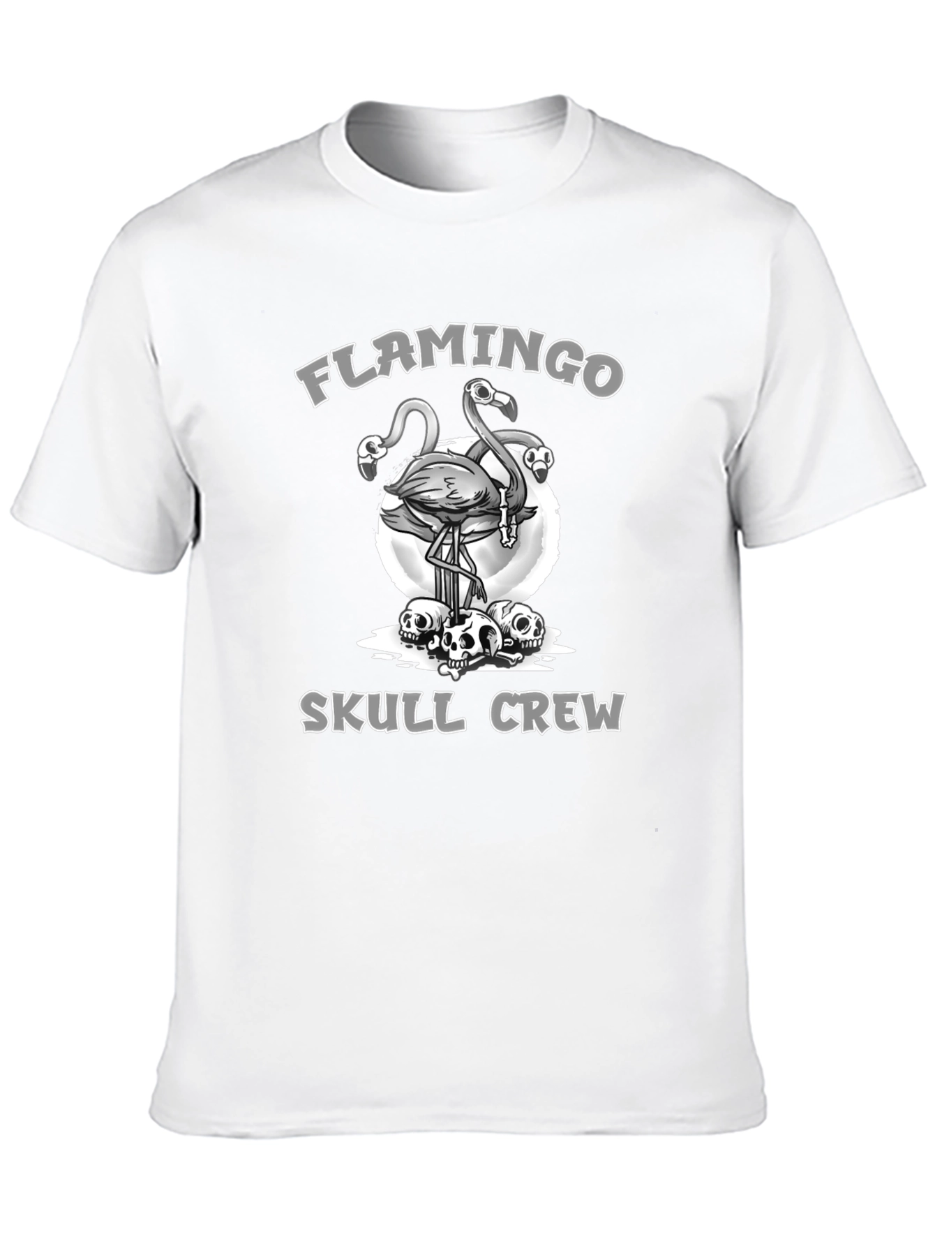 Flamingo Skull Crew Graphic Tee