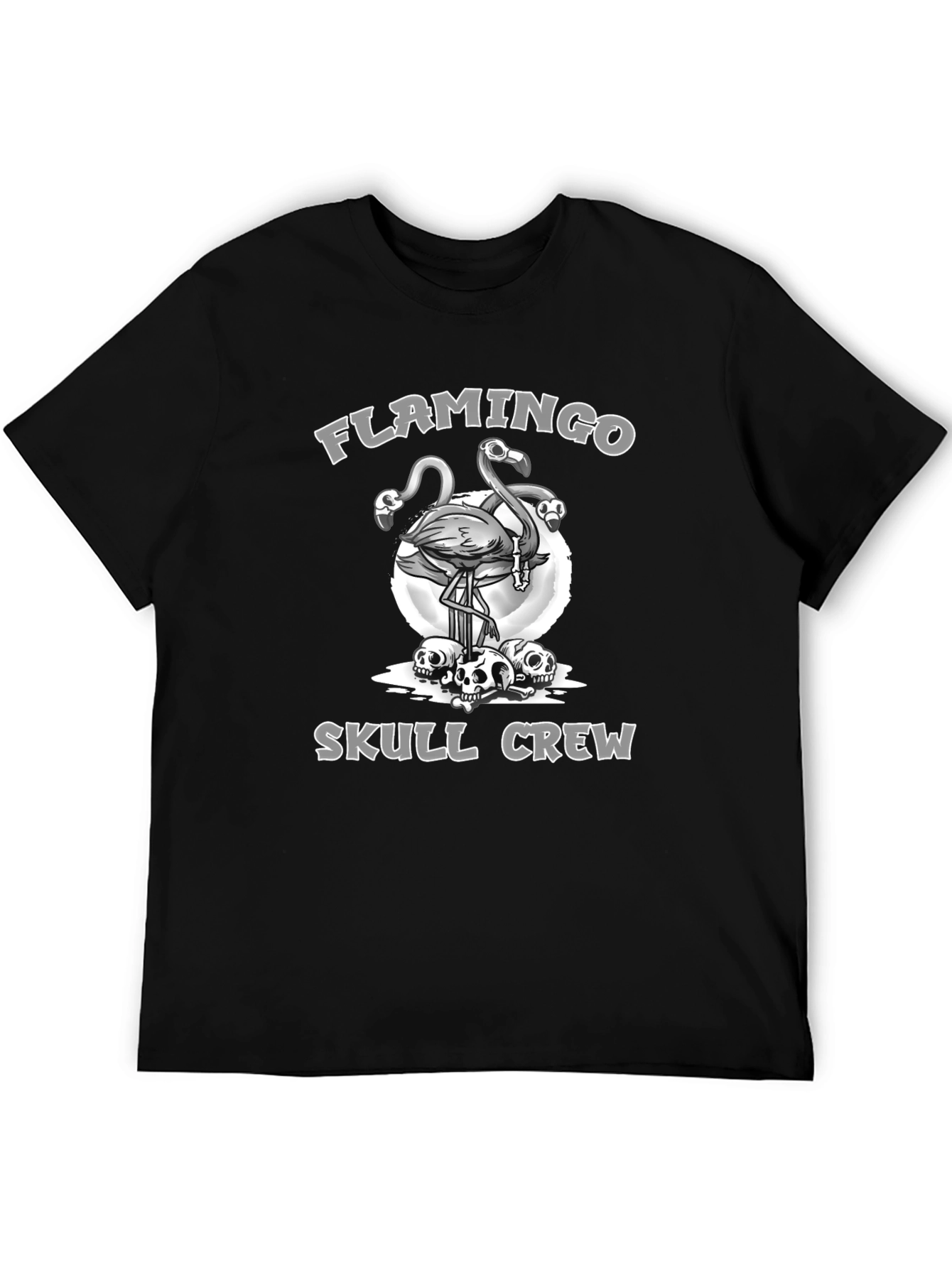 Flamingo Skull Crew Graphic Tee