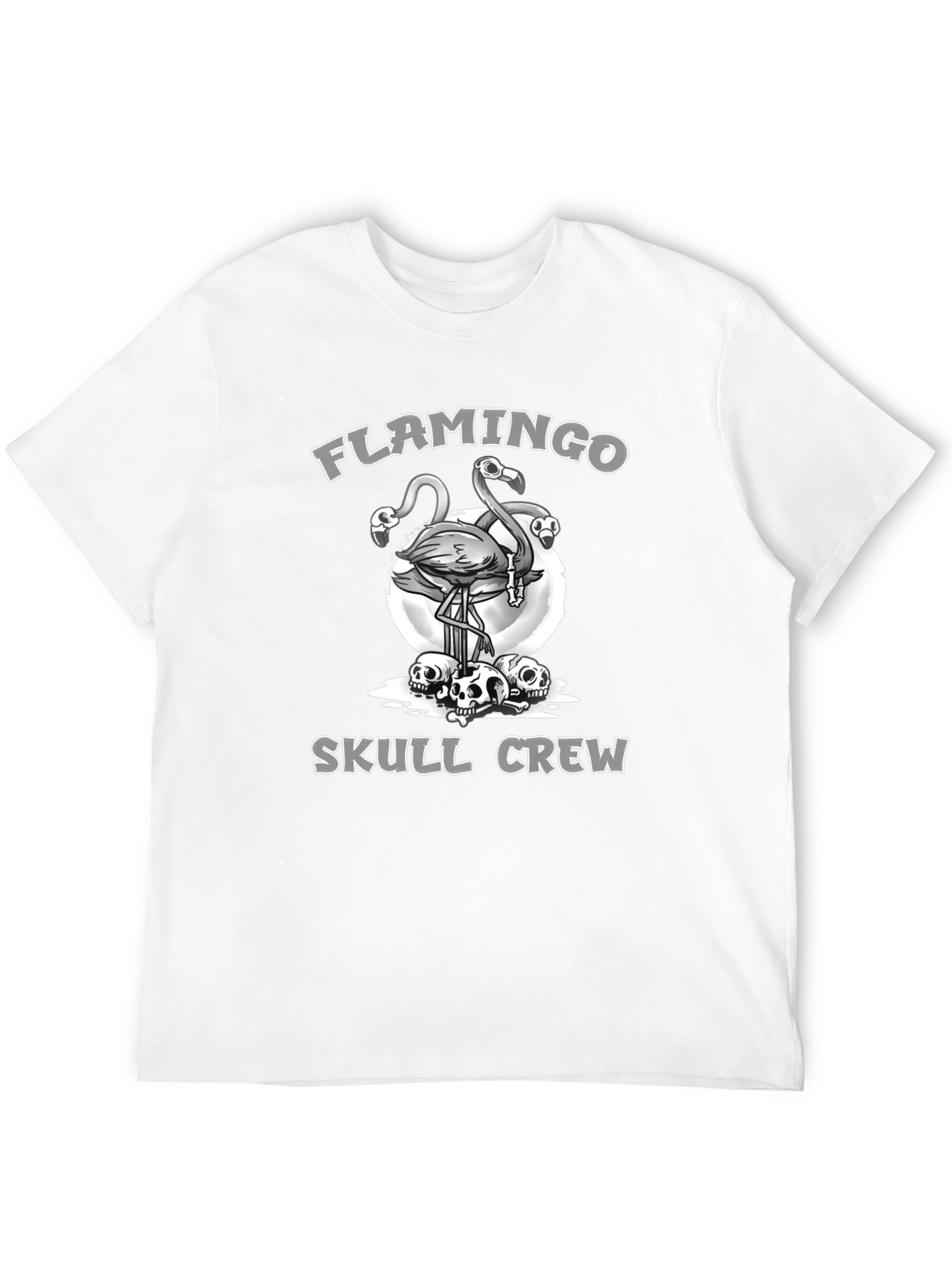 Flamingo Skull Crew Graphic Tee