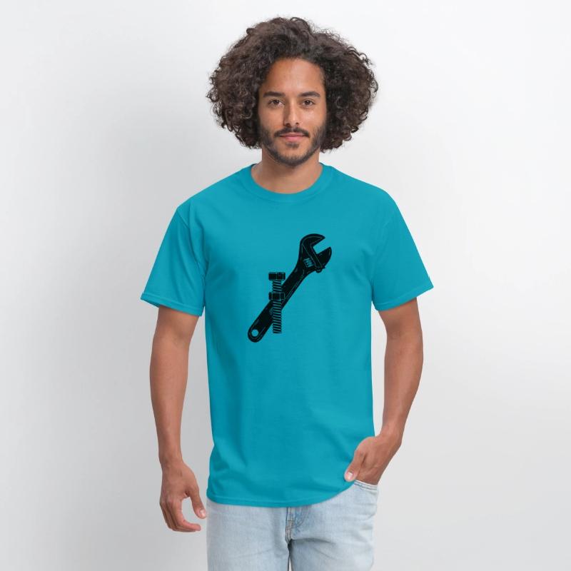 Mechanic logo with nut and bolt