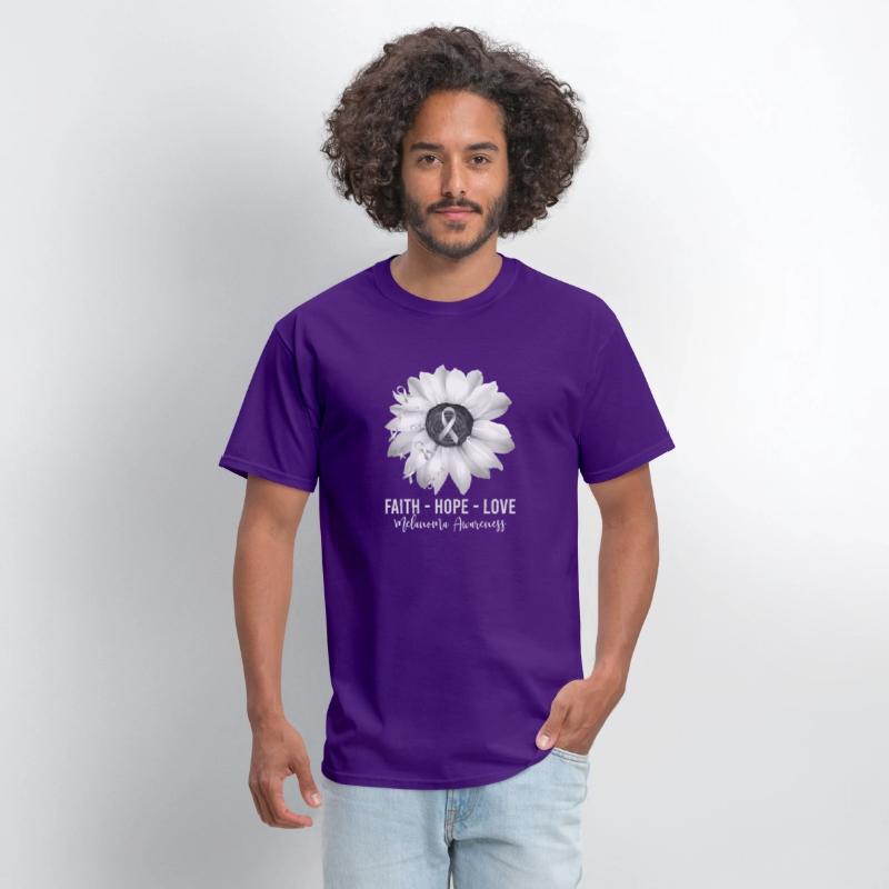 Melanoma Awareness Flower Shirts Melanoma Wo