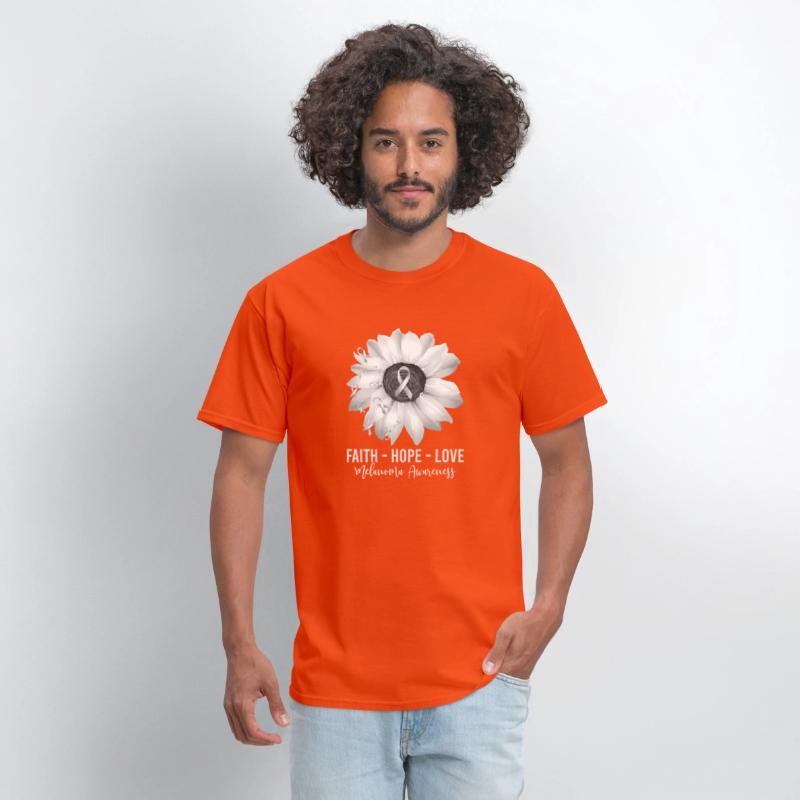 Melanoma Awareness Flower Shirts Melanoma Wo