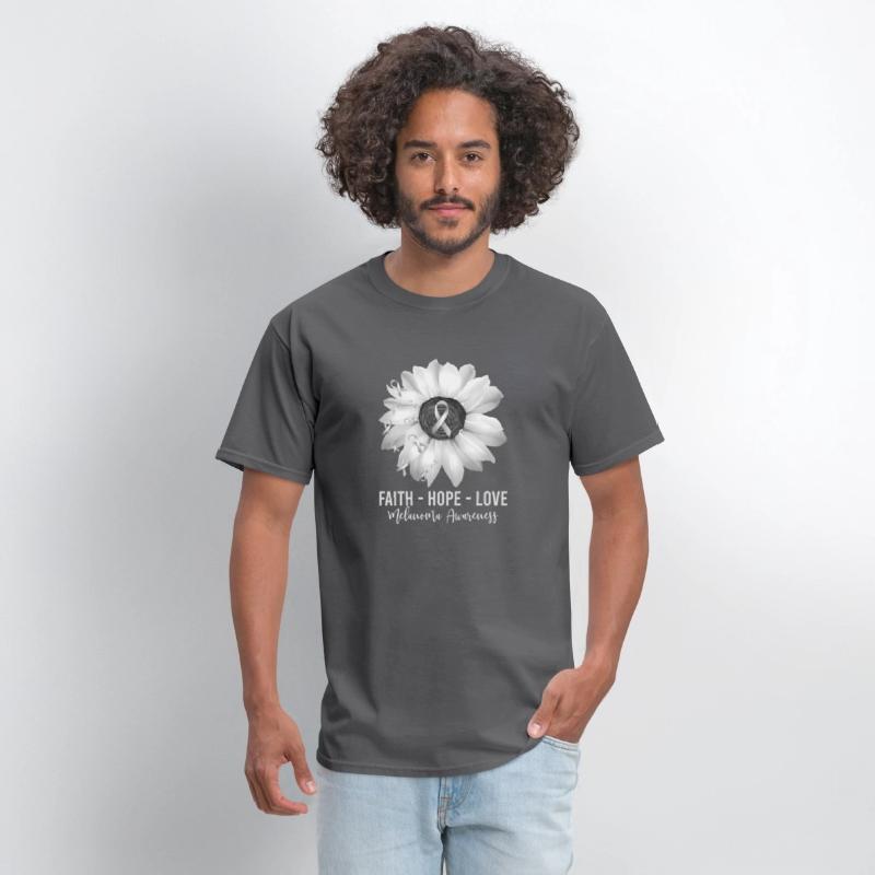 Melanoma Awareness Flower Shirts Melanoma Wo