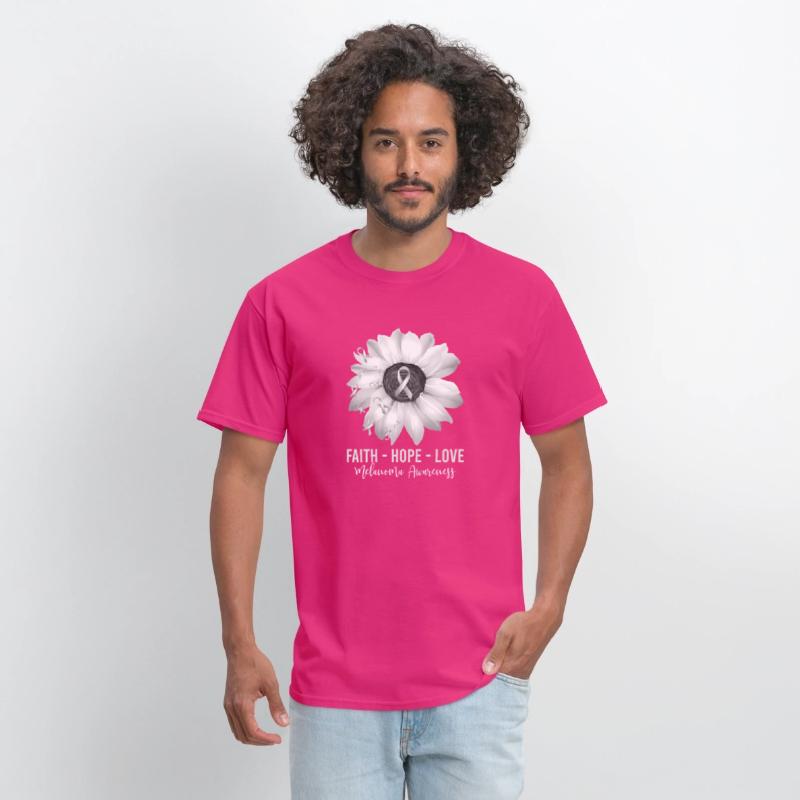 Melanoma Awareness Flower Shirts Melanoma Wo