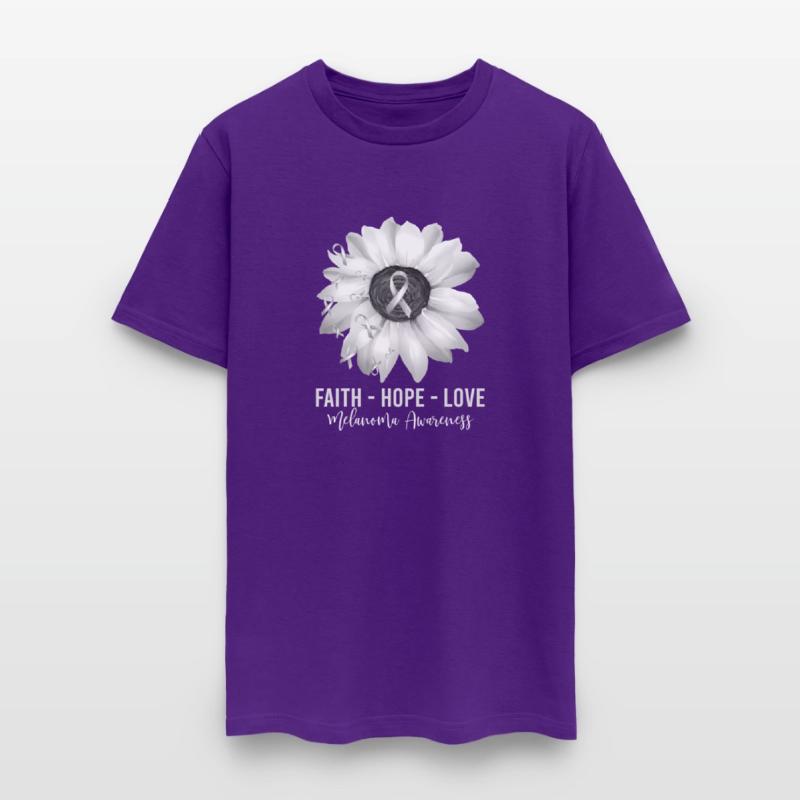 Melanoma Awareness Flower Shirts Melanoma Wo