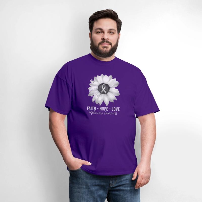 Melanoma Awareness Flower Shirts Melanoma Wo