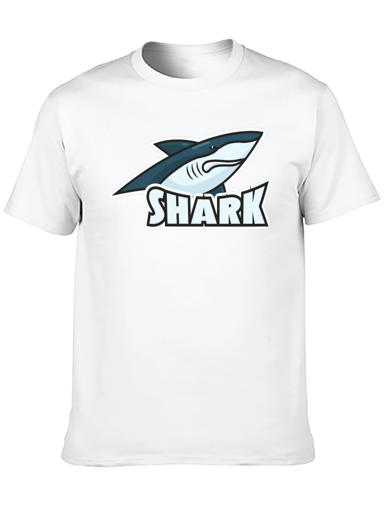 Shark Graphic Black T-Shirt - Cool Cartoon Shark Tee