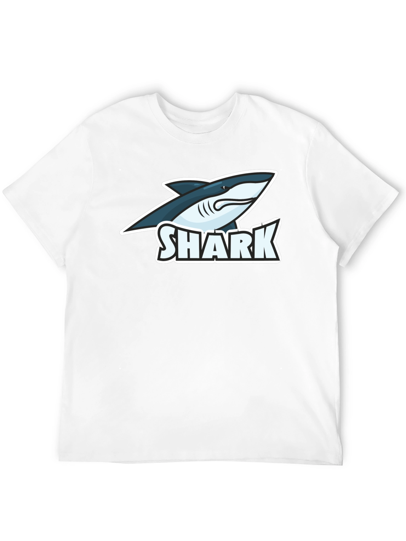 Shark Graphic Black T-Shirt - Cool Cartoon Shark Tee