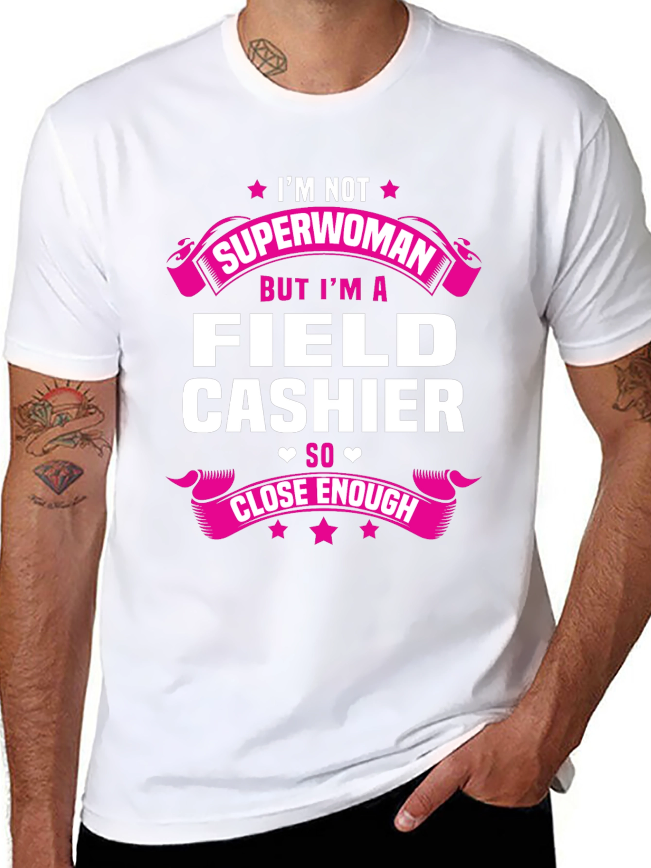 Field Cashier Superwoman T-Shirt - Funny Job Pride Tee