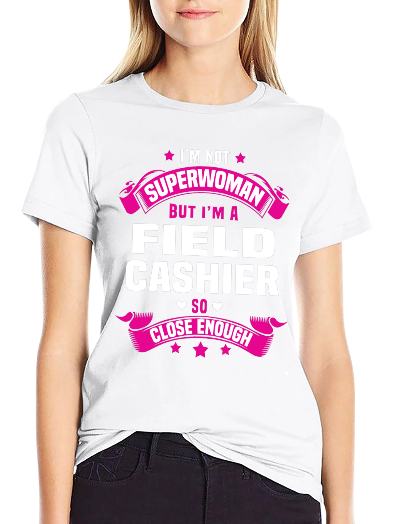 Field Cashier Superwoman T-Shirt - Funny Job Pride Tee