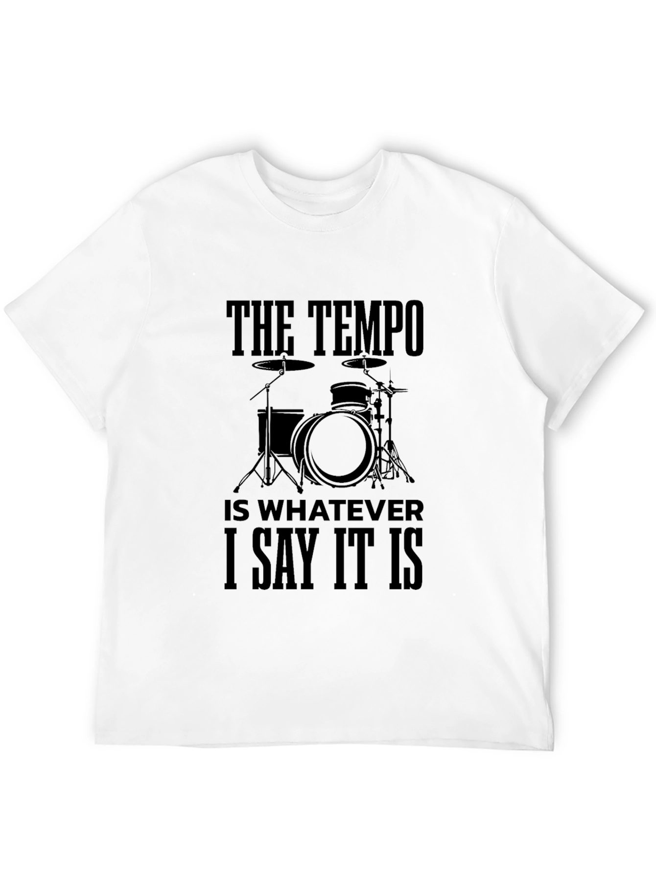 Tempo Drummer T-Shirt - Funny Music Tee