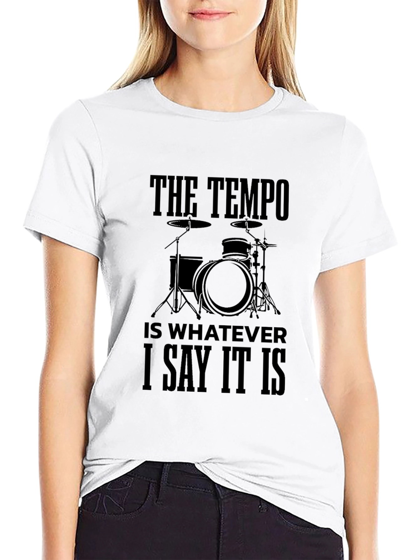 Tempo Drummer T-Shirt - Funny Music Tee
