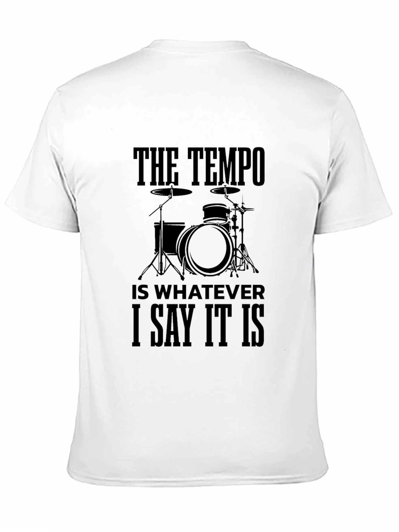 Tempo Drummer T-Shirt - Funny Music Tee