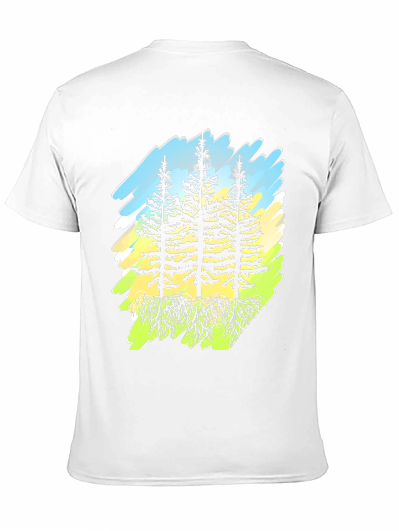 Nature Trees Graphic Black T-Shirt
