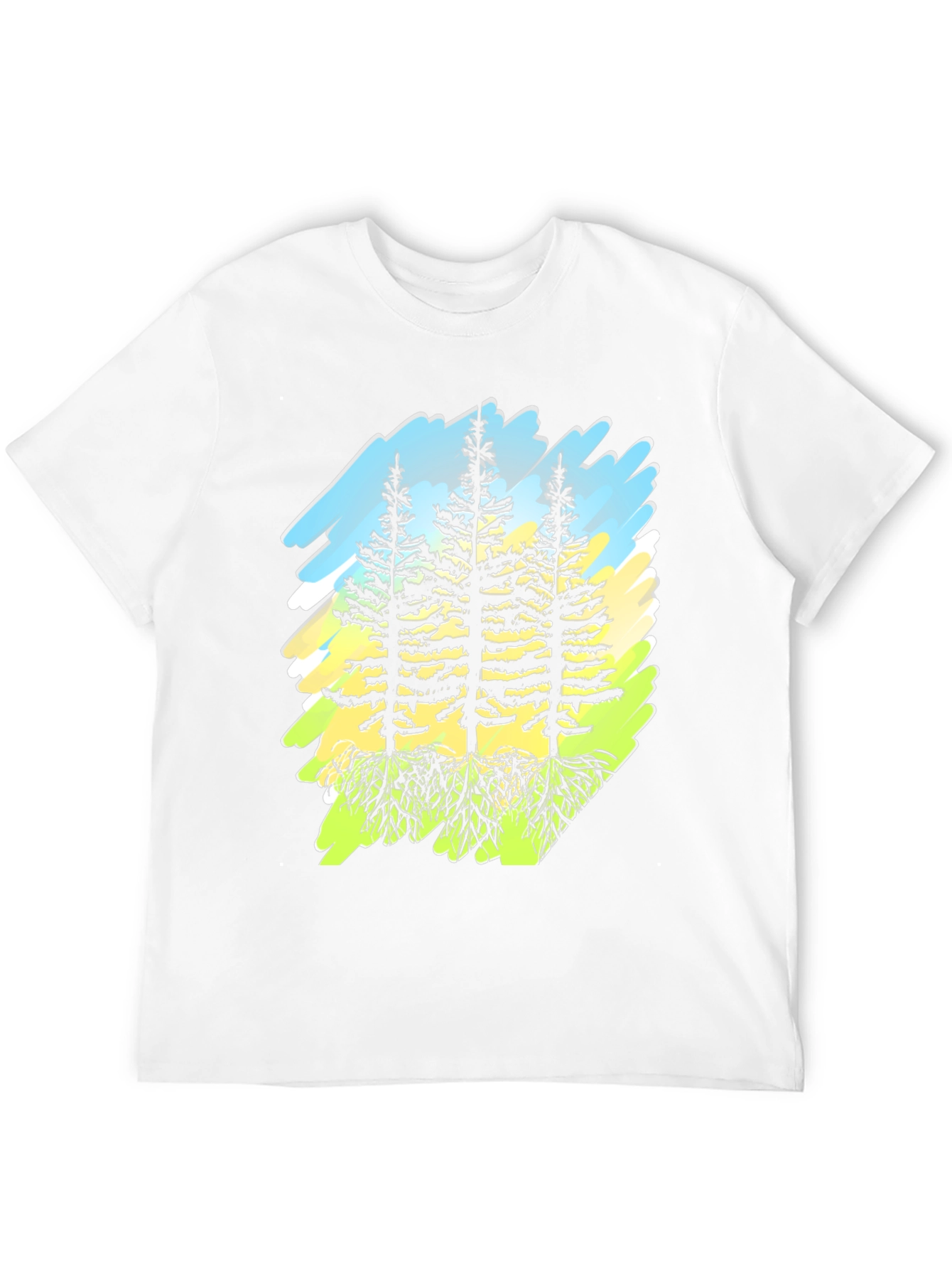 Nature Trees Graphic Black T-Shirt