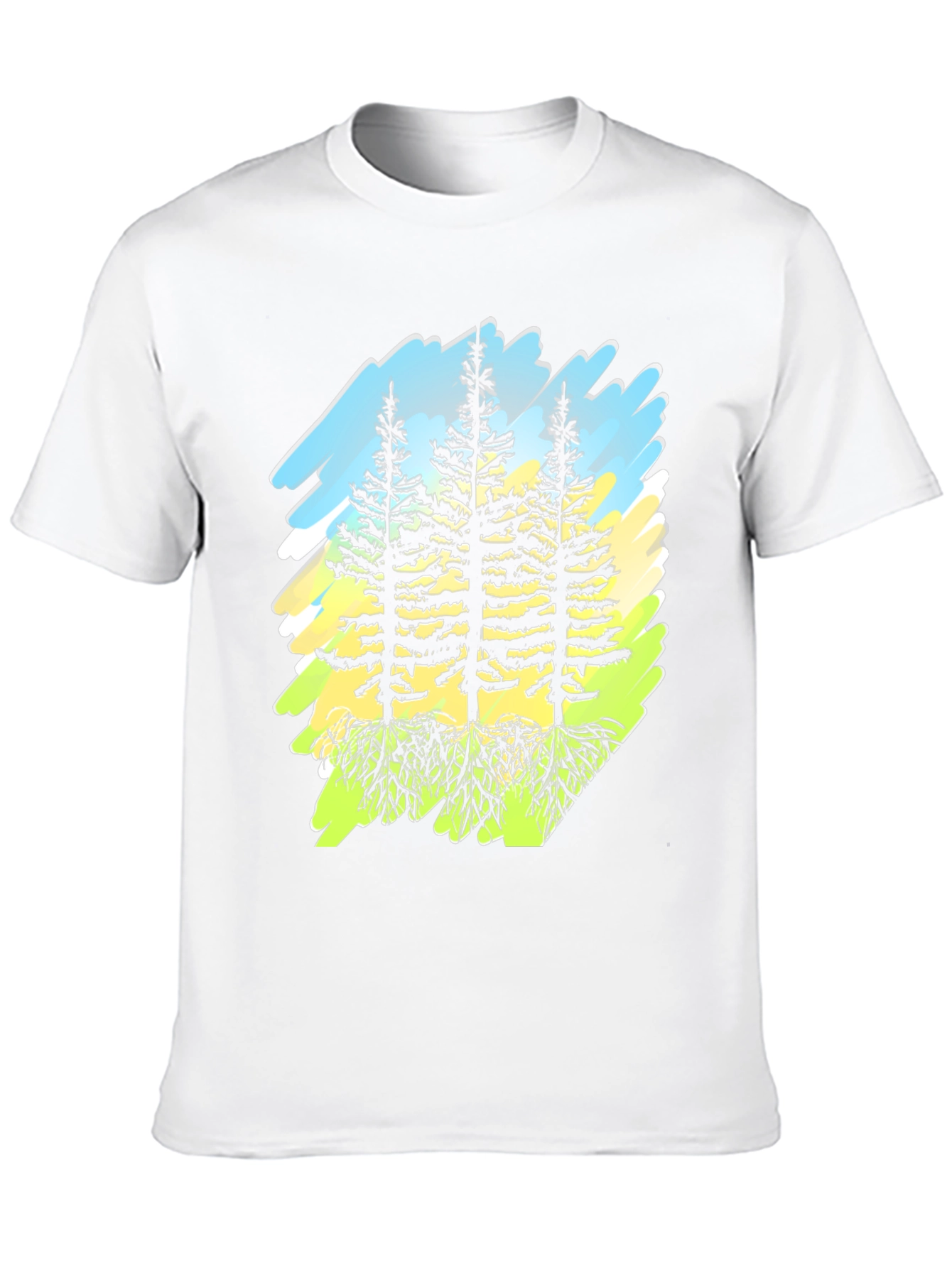 Nature Trees Graphic Black T-Shirt