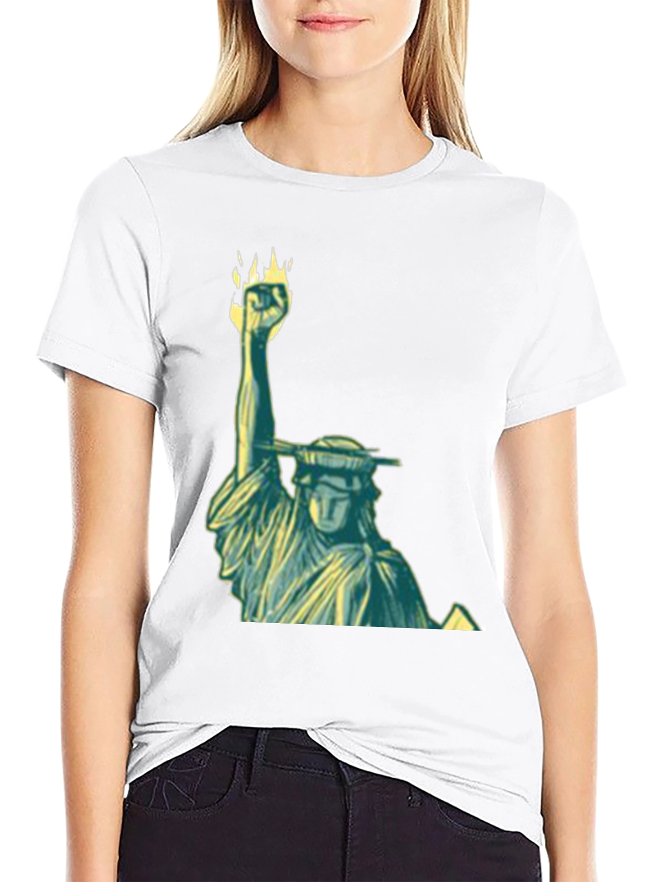 Statue of Liberty Graphic Black T-Shirt
