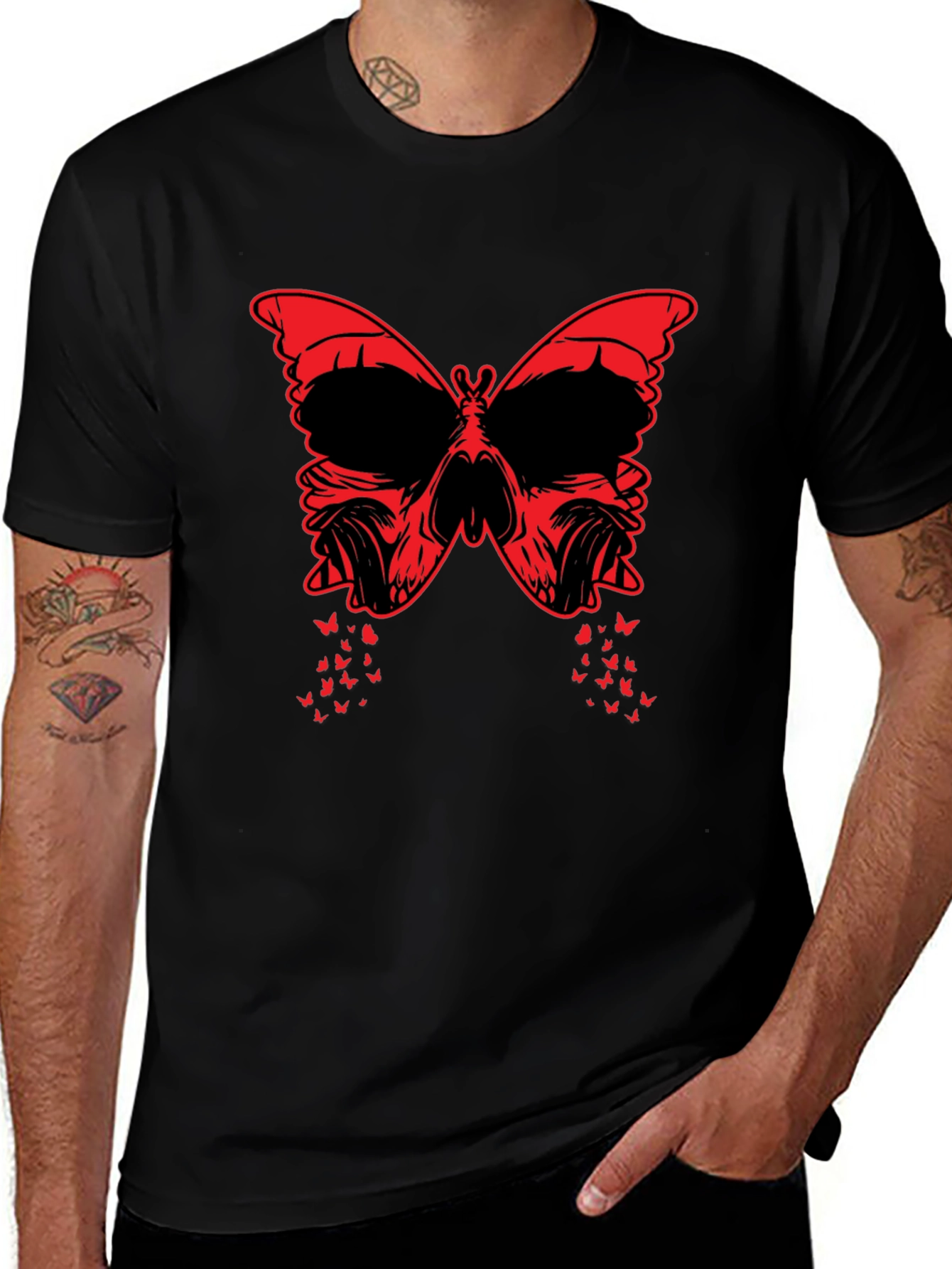 Skull Butterfly Graphic Tee