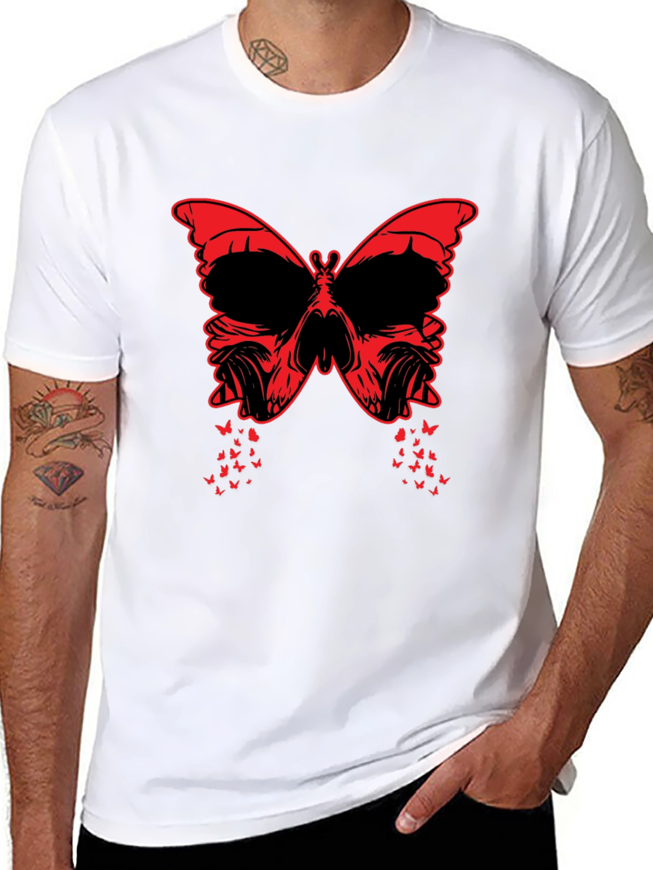 Skull Butterfly Graphic Tee