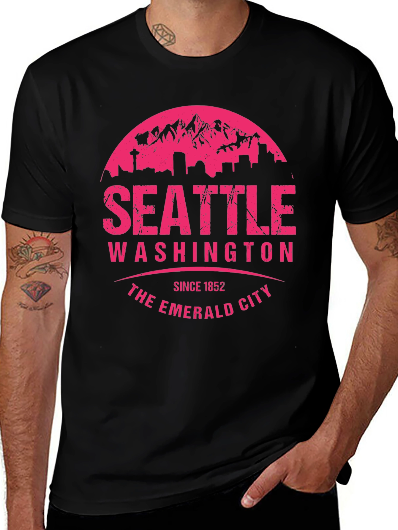 Seattle Washington Emerald City Graphic T-Shirt