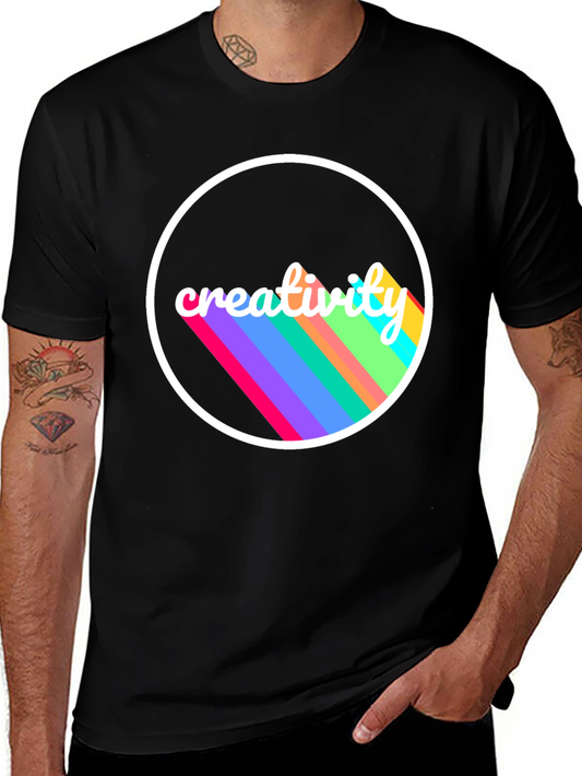 Creative Vision Tee - Black Cotton Graphic T-Shirt