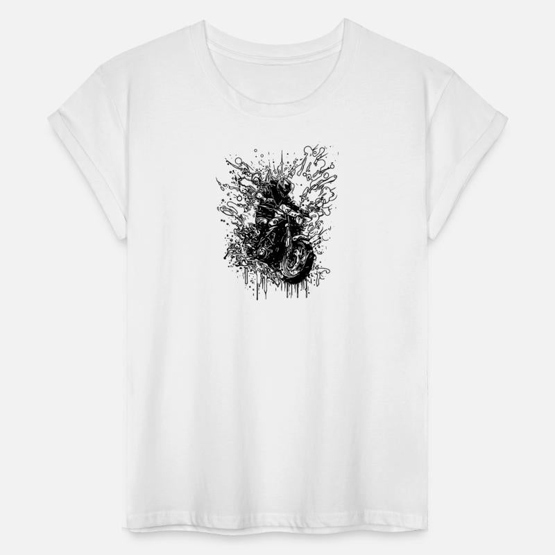 Motorcycle Off-road Ride Tattoo Splash Style