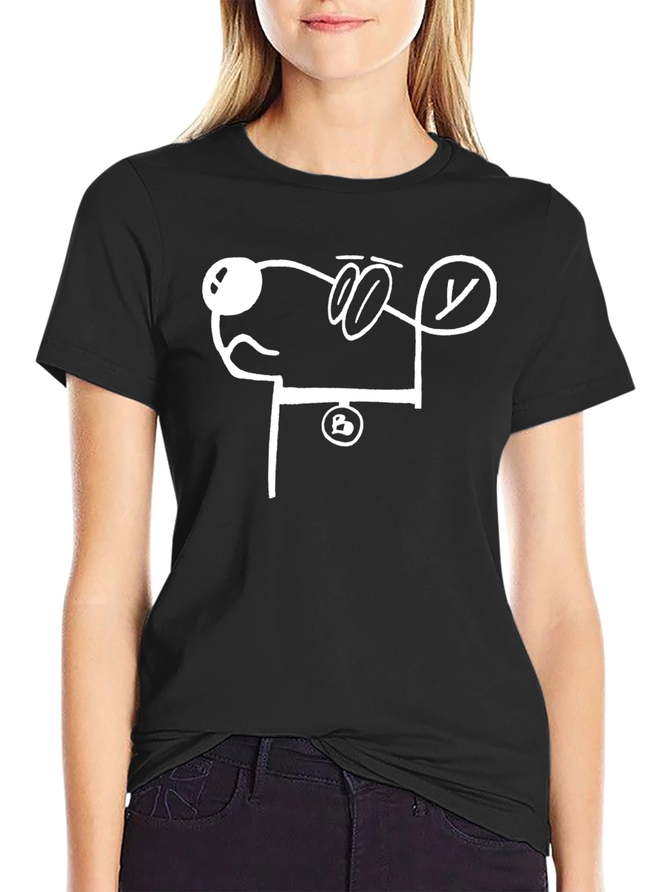 Abstract Dog Graphic T-Shirt