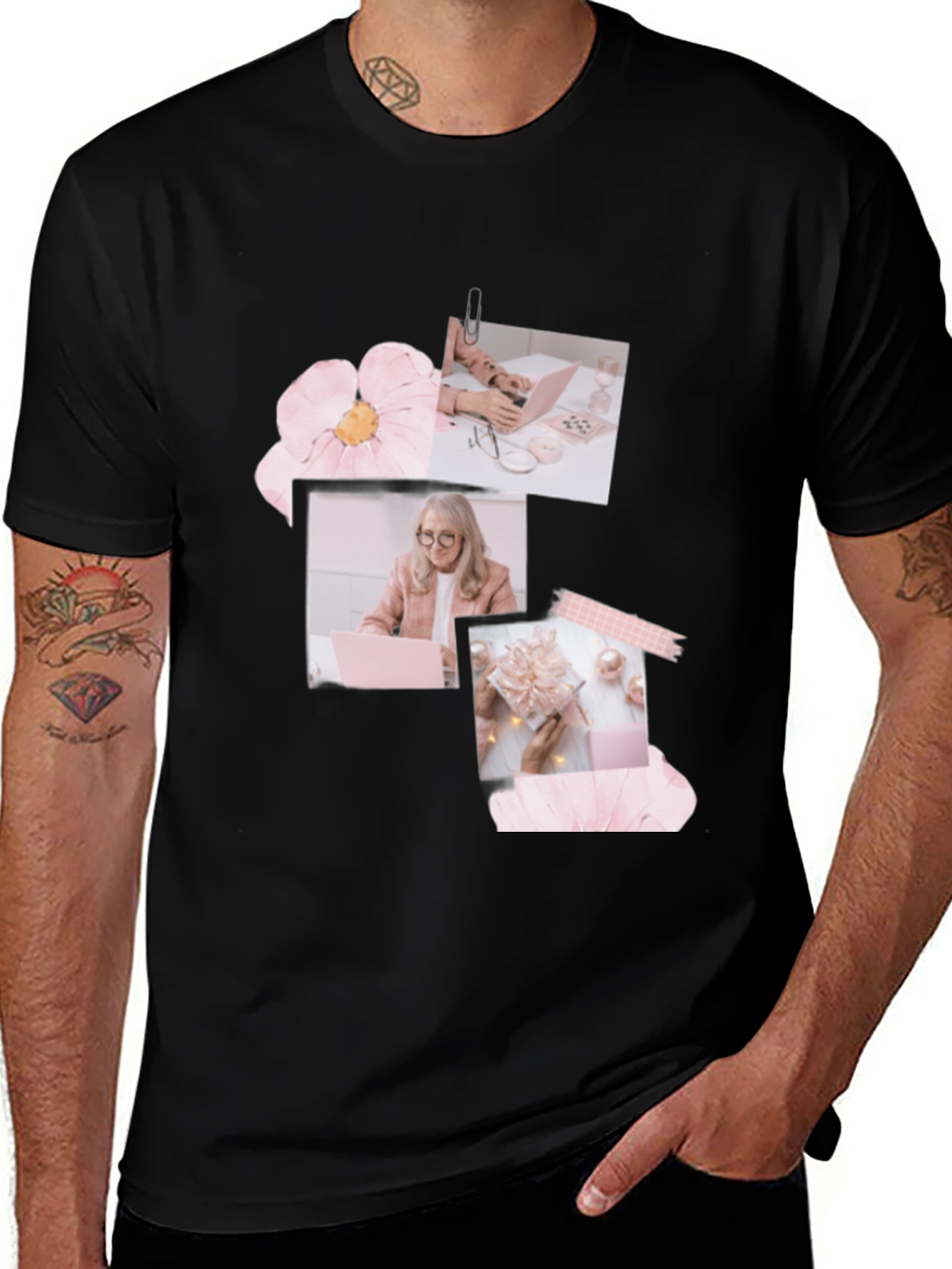 Stylish Black Graphic T-Shirt