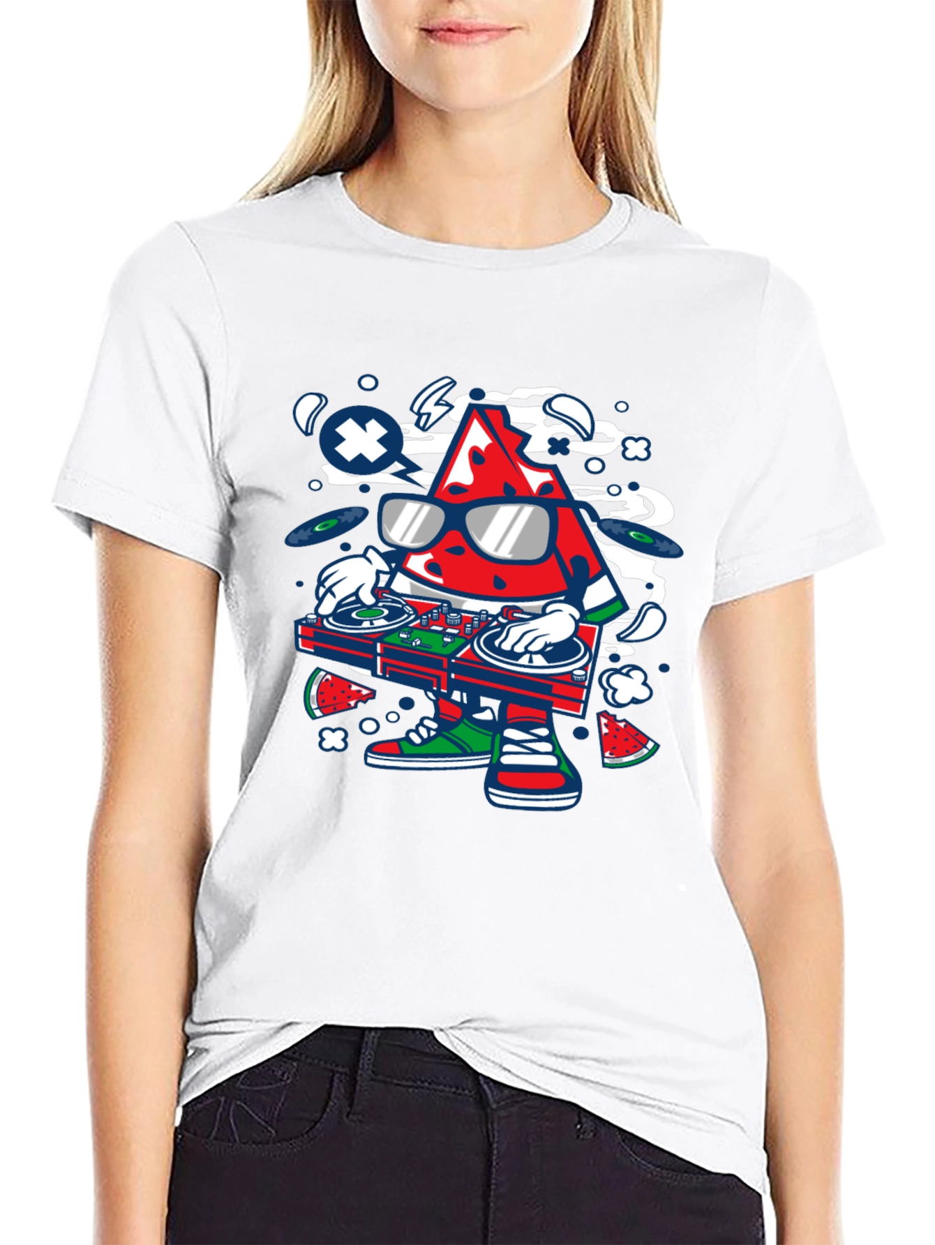 DJ Watermelon Graphic T-Shirt - Cool Summer Vibes