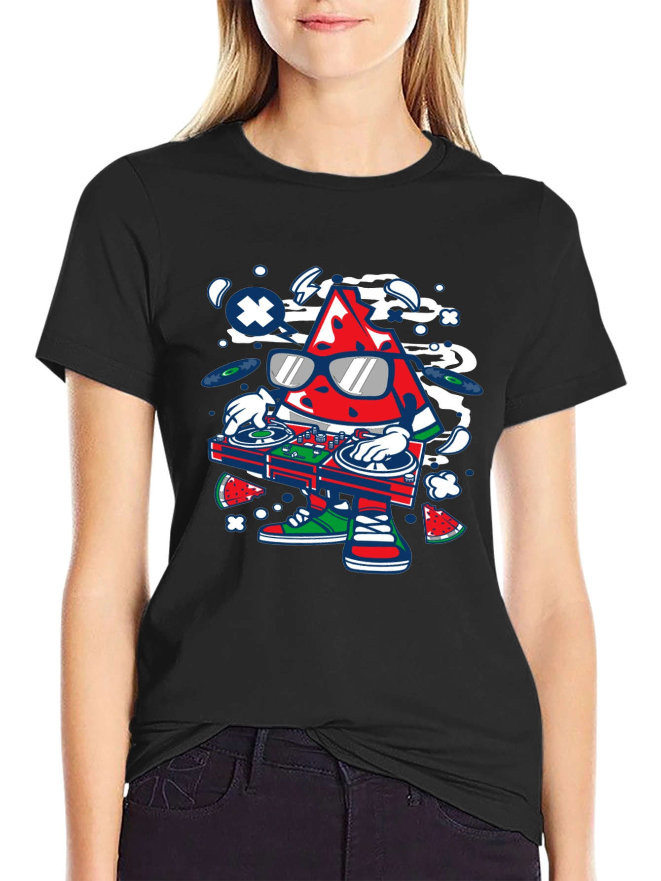 DJ Watermelon Graphic T-Shirt - Cool Summer Vibes