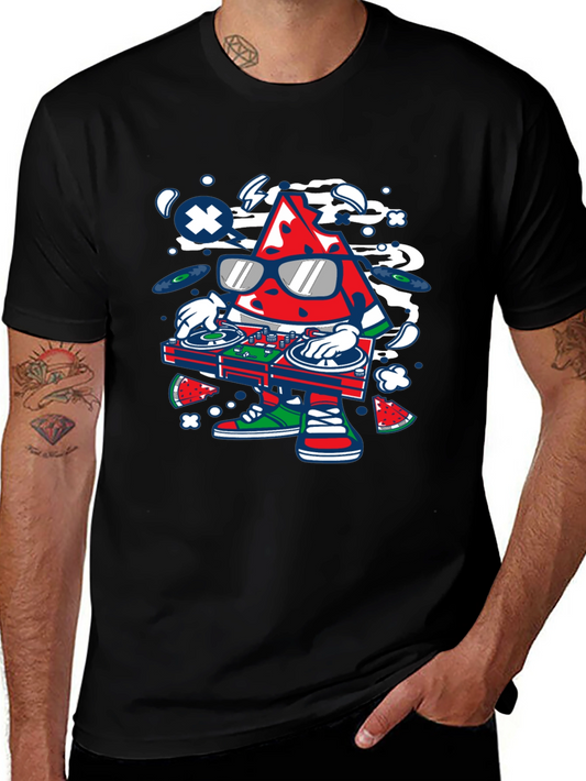 DJ Watermelon Graphic T-Shirt - Cool Summer Vibes