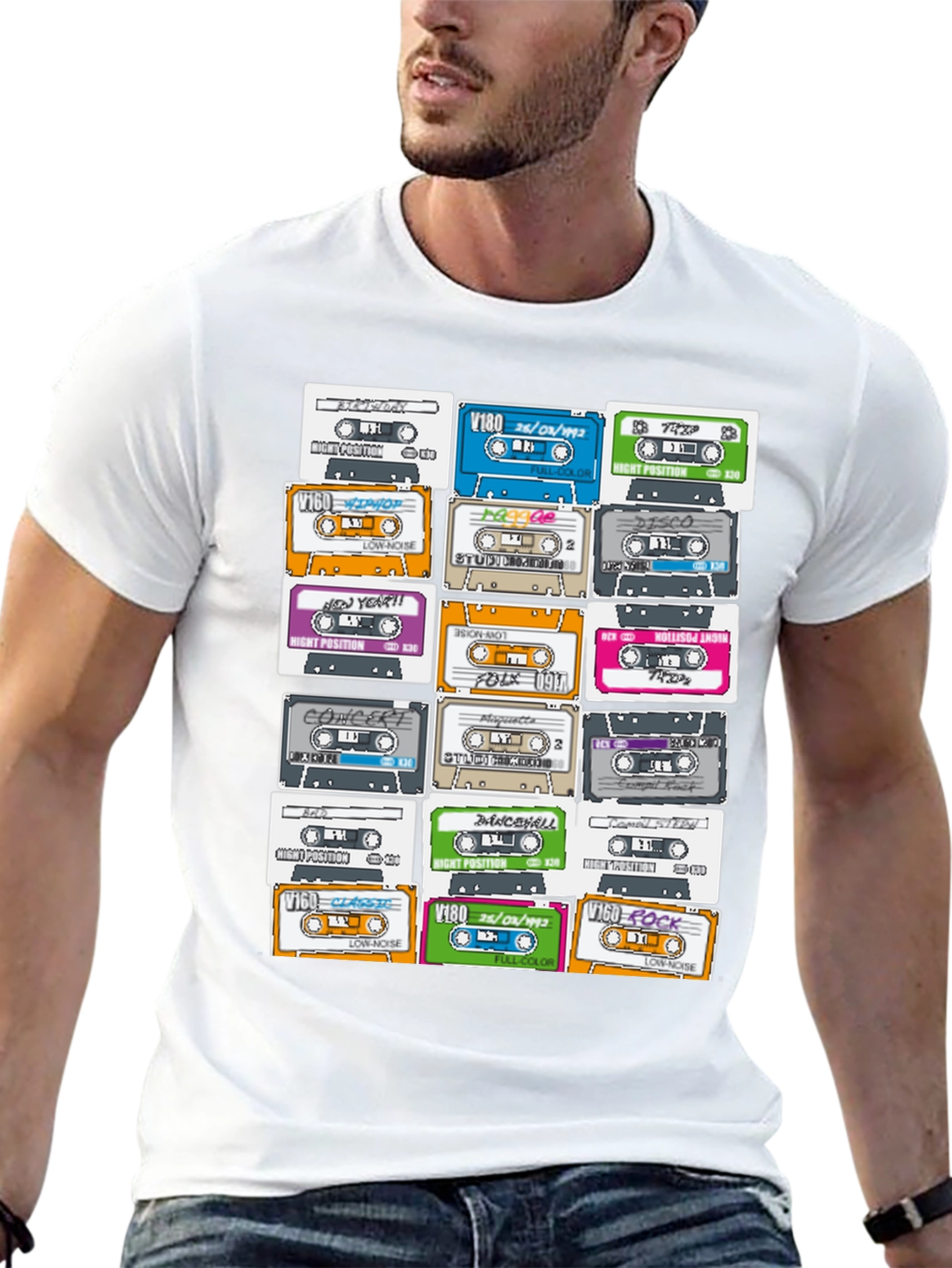 Retro Cassette Tape Graphic T-Shirt - Music Lover Tee