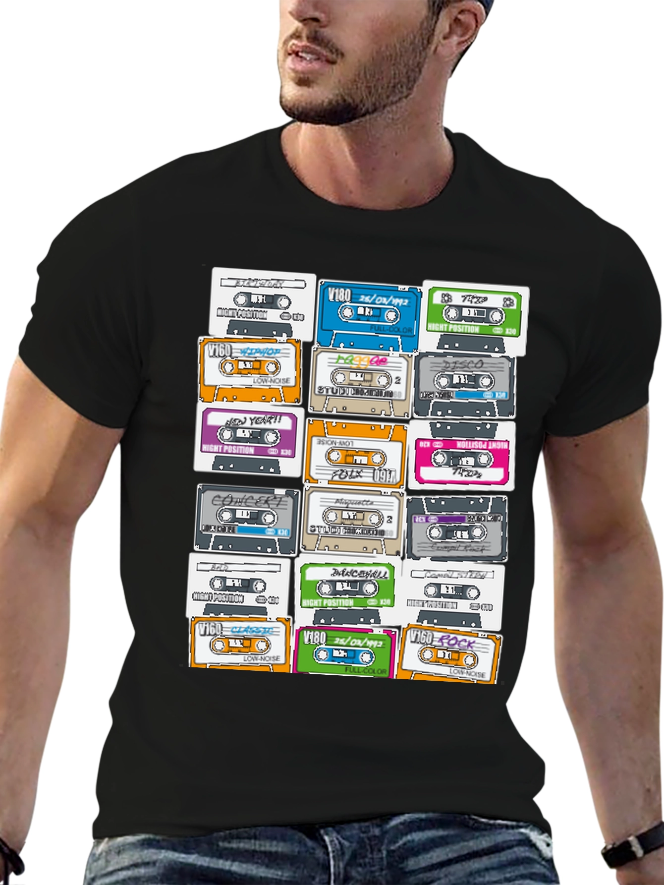 Retro Cassette Tape Graphic T-Shirt - Music Lover Tee