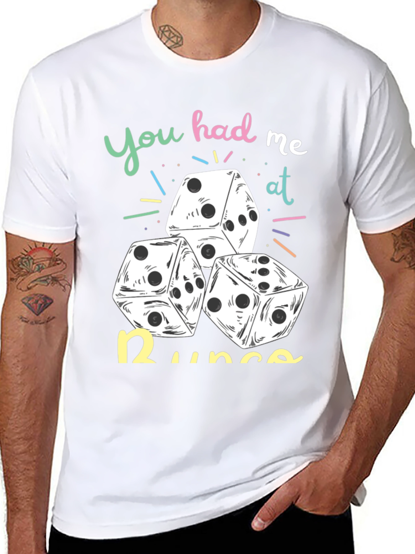 Dice Graphic Tee: You Had Me At Runs!