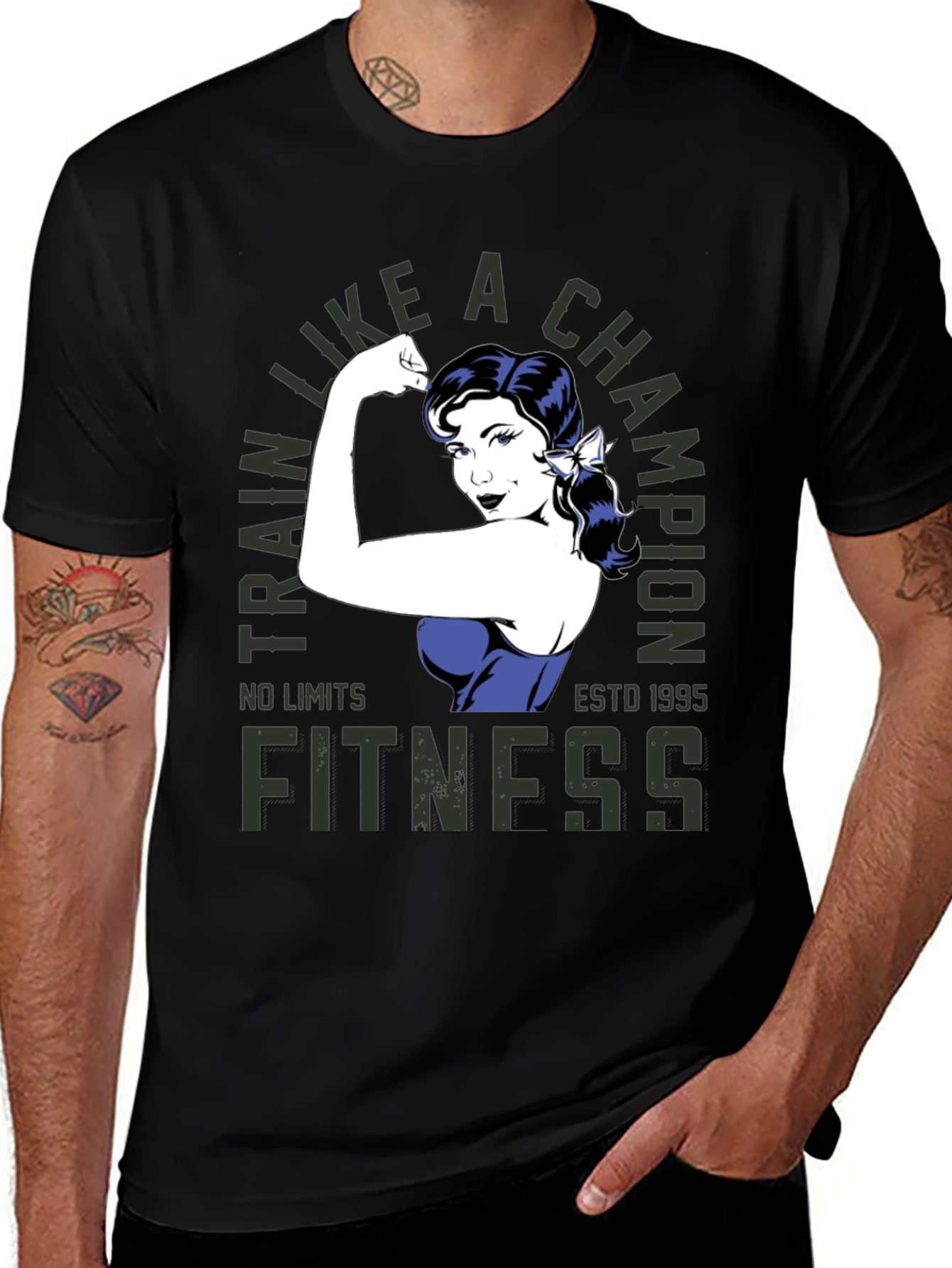 Fitness Champion Black T-Shirt
