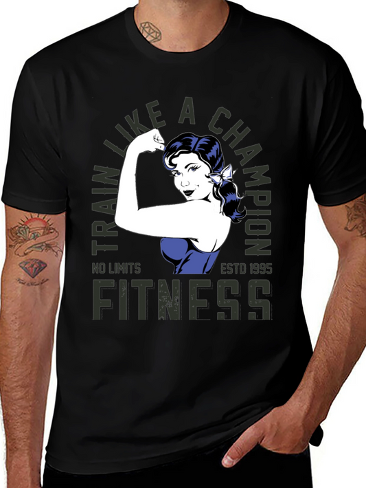 Fitness Champion Black T-Shirt