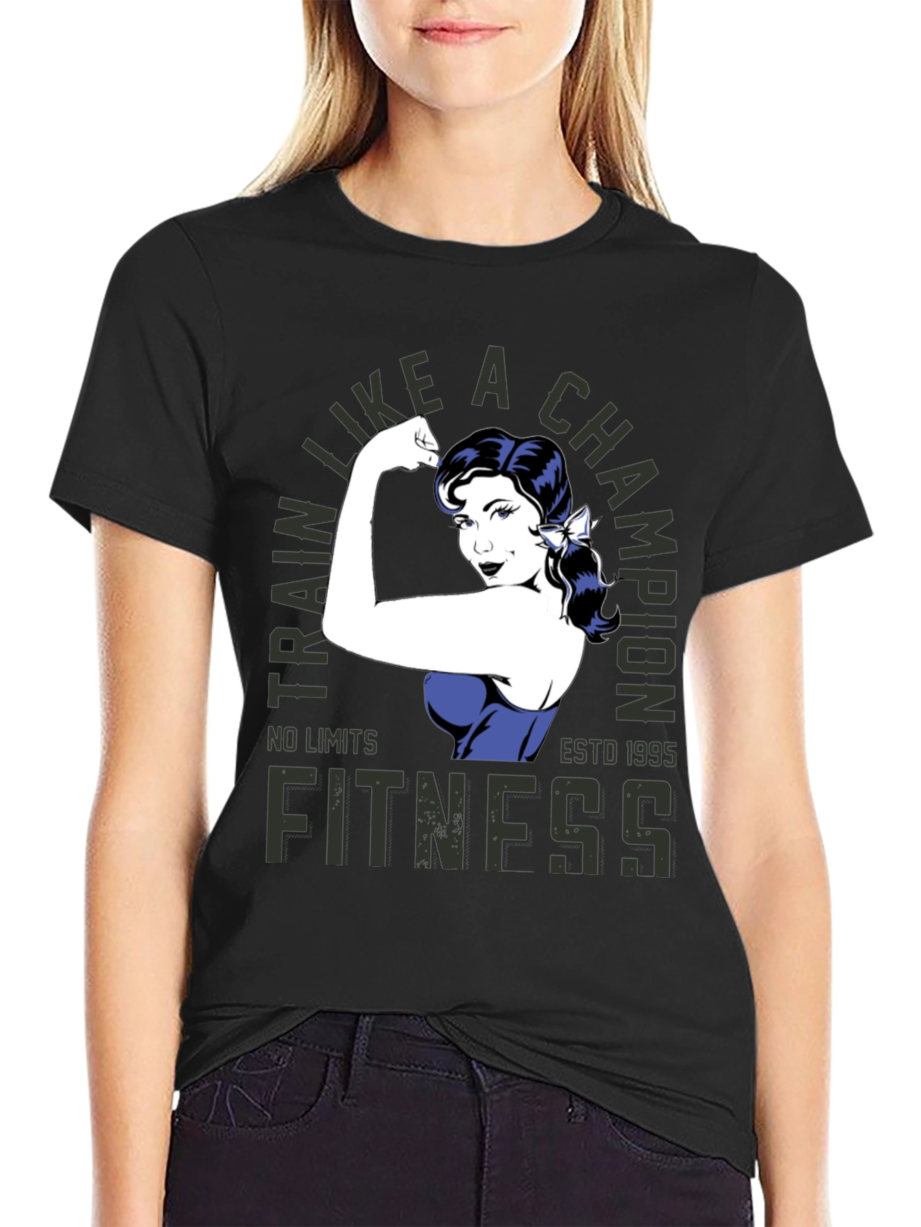 Fitness Champion Black T-Shirt