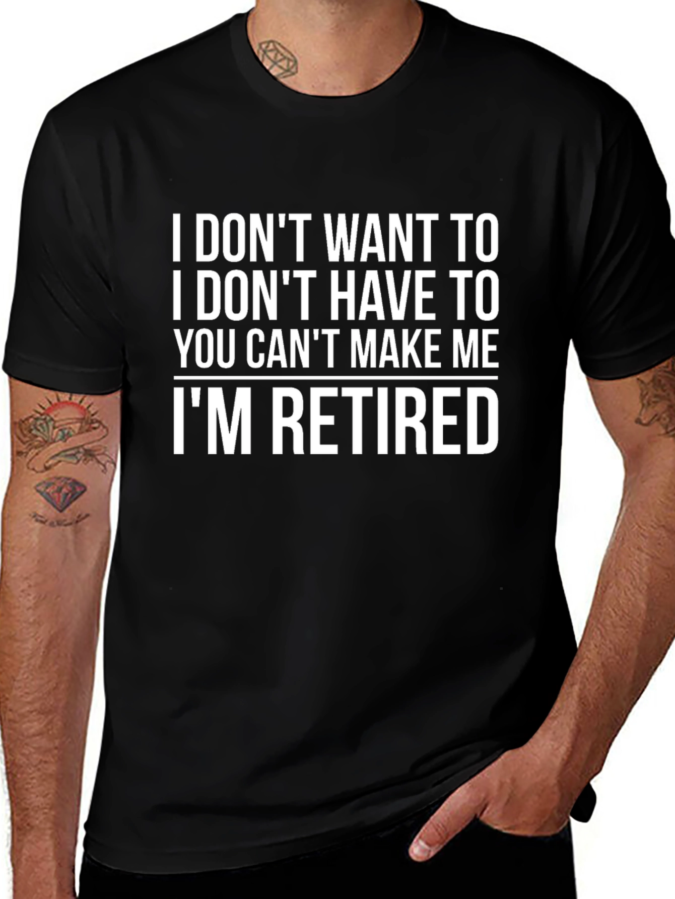 Retired Slogan Tee - Funny Graphic T-Shirt