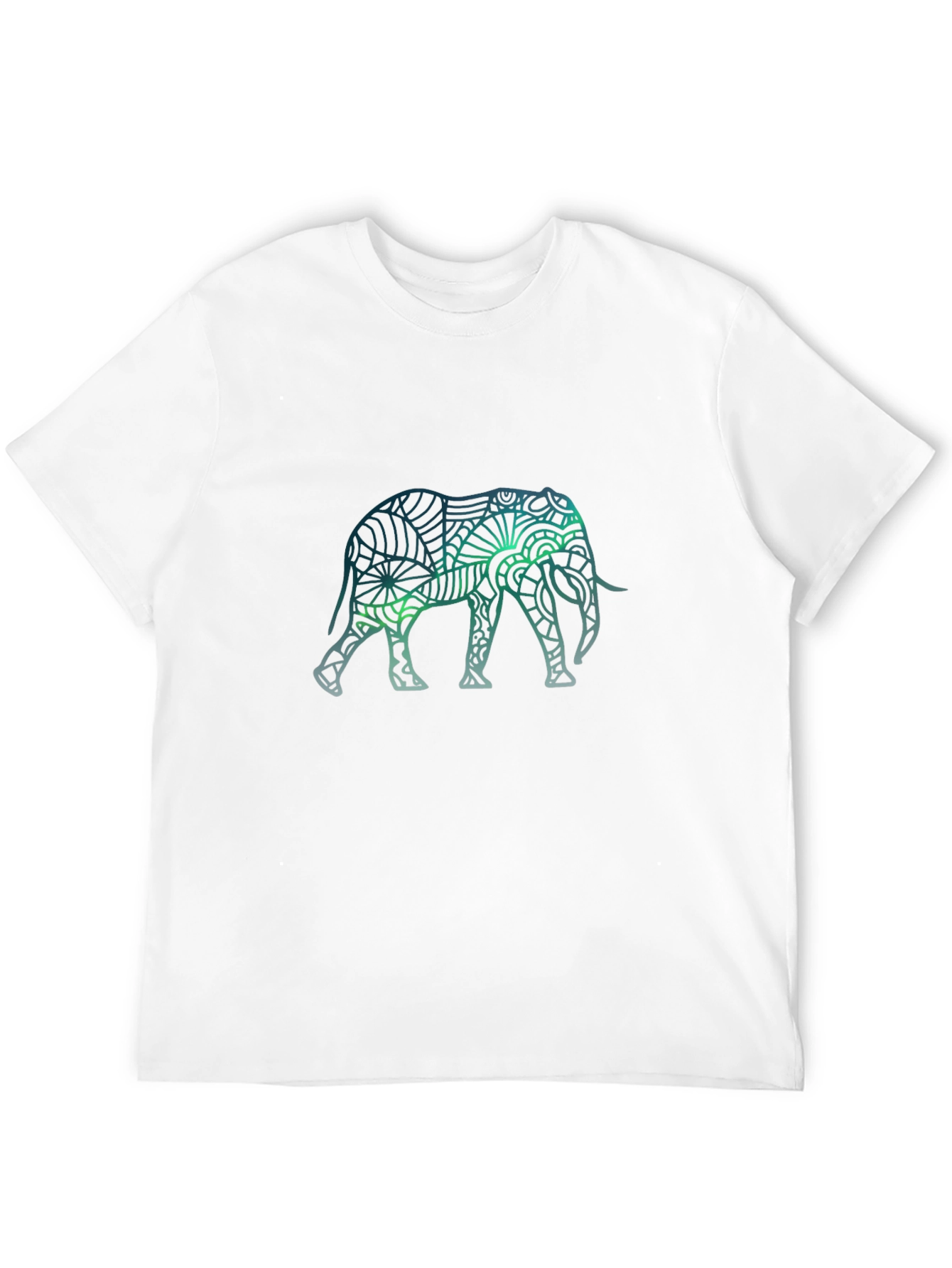 Elephant Mandala Graphic T-Shirt - Black