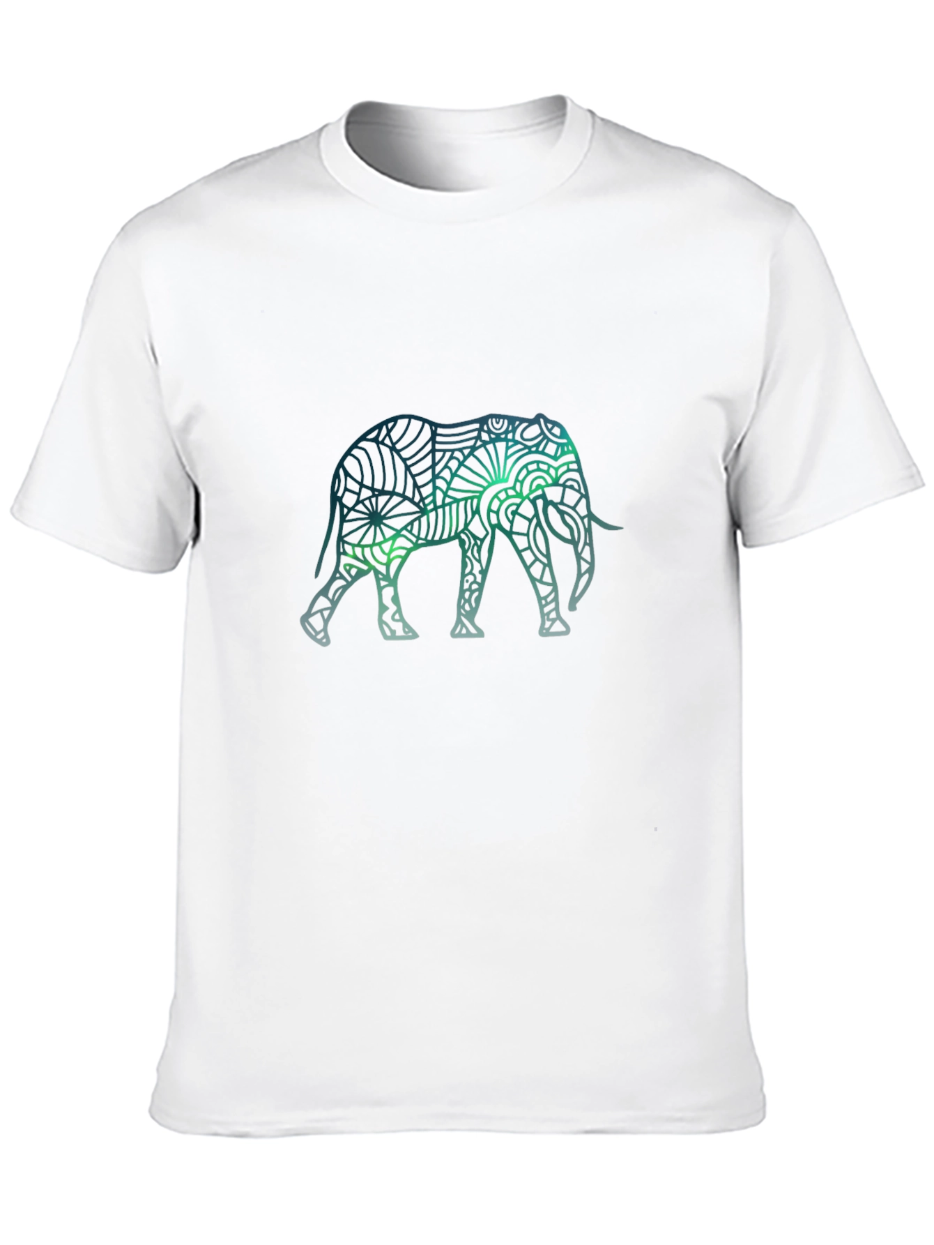 Elephant Mandala Graphic T-Shirt - Black