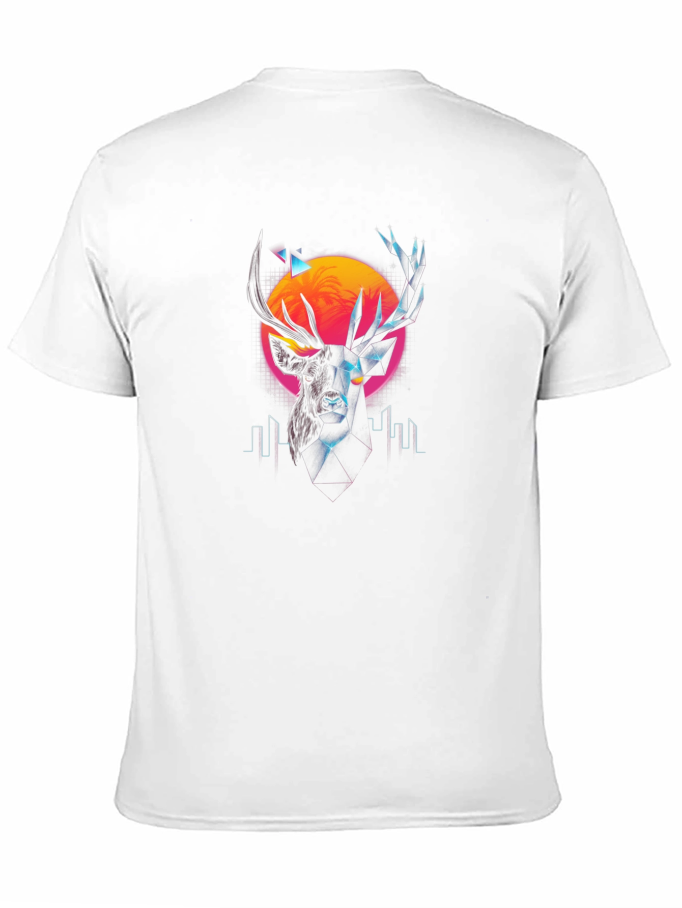Retro Deer Graphic T-Shirt - Black