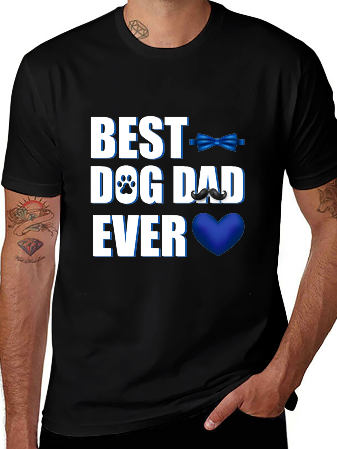 Best Dog Dad Ever T-Shirt - Black