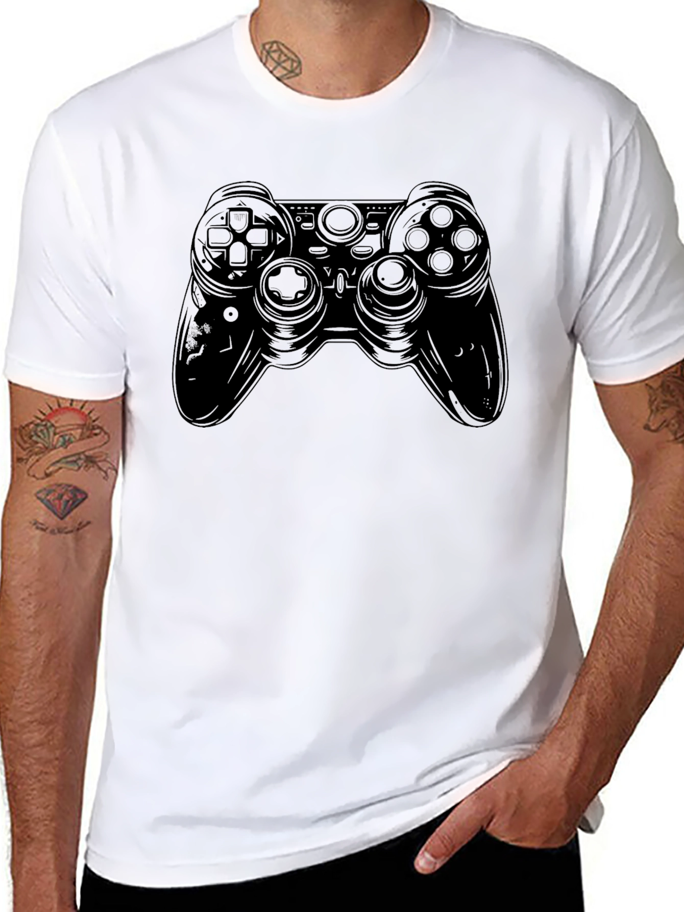 Gaming Controller Graphic Tee - Black