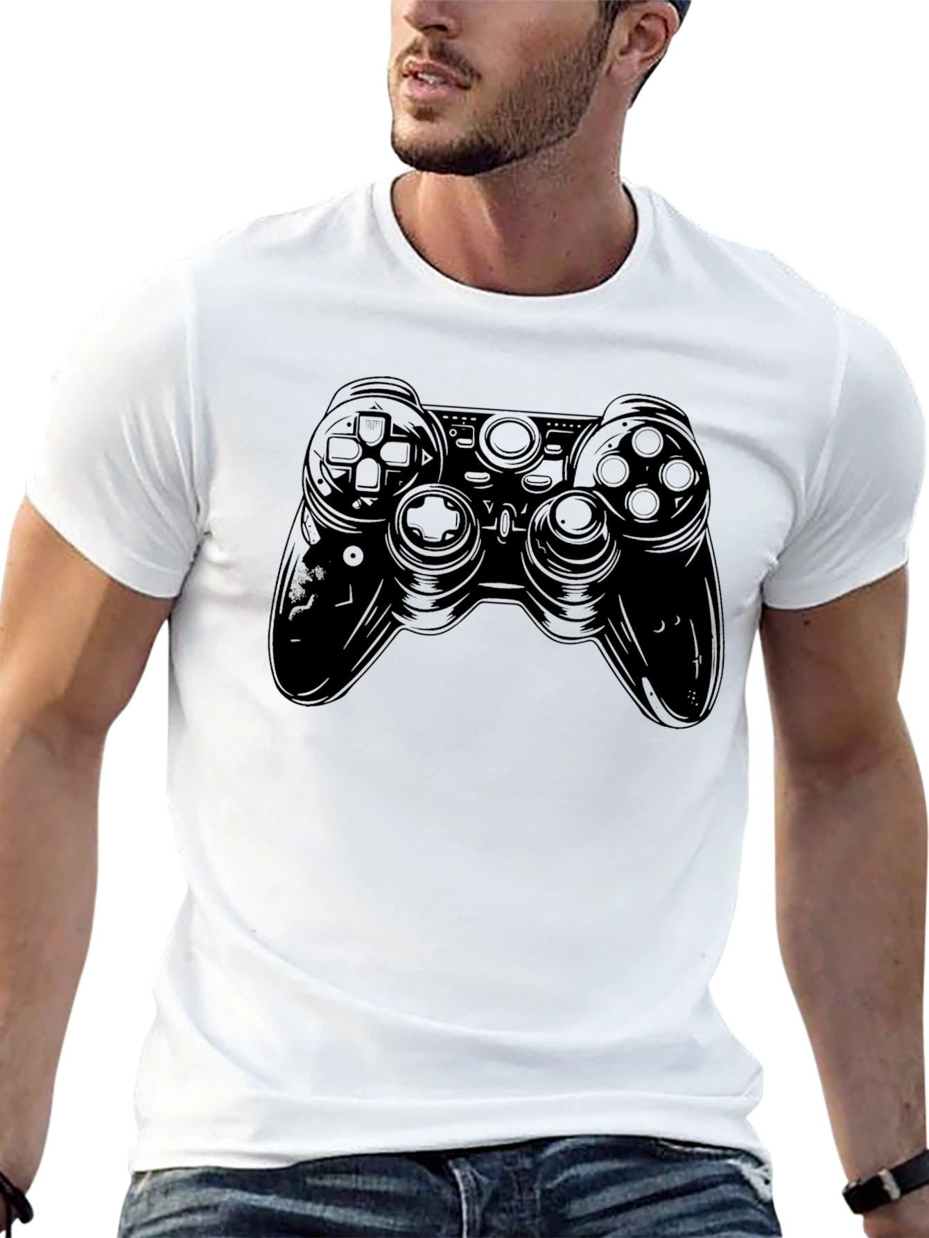 Gaming Controller Graphic Tee - Black