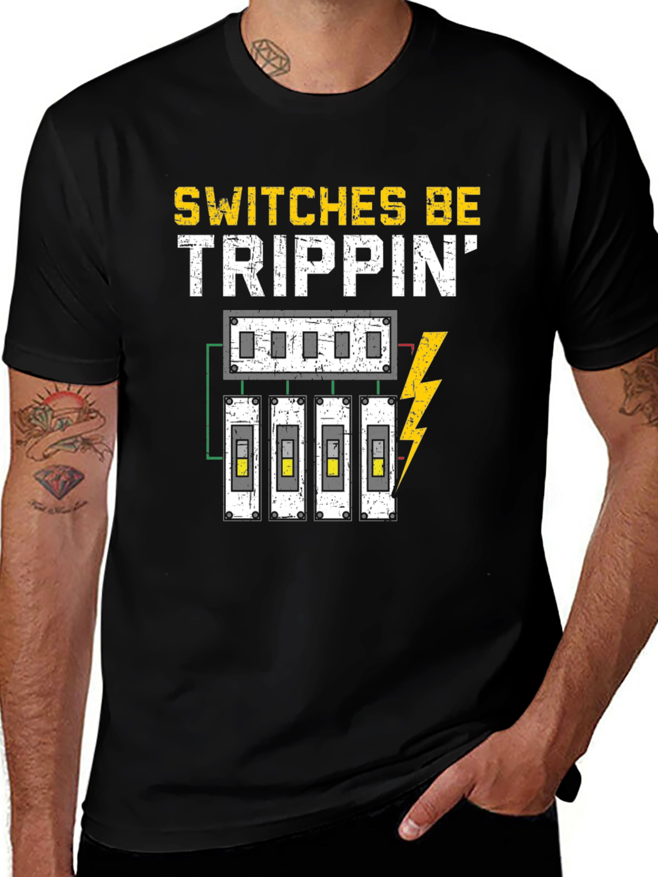 Switches Be Trippin Funny Electrician T-Shirt