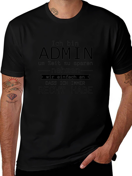 Ich Bin Admin Mens T-Shirt - Black