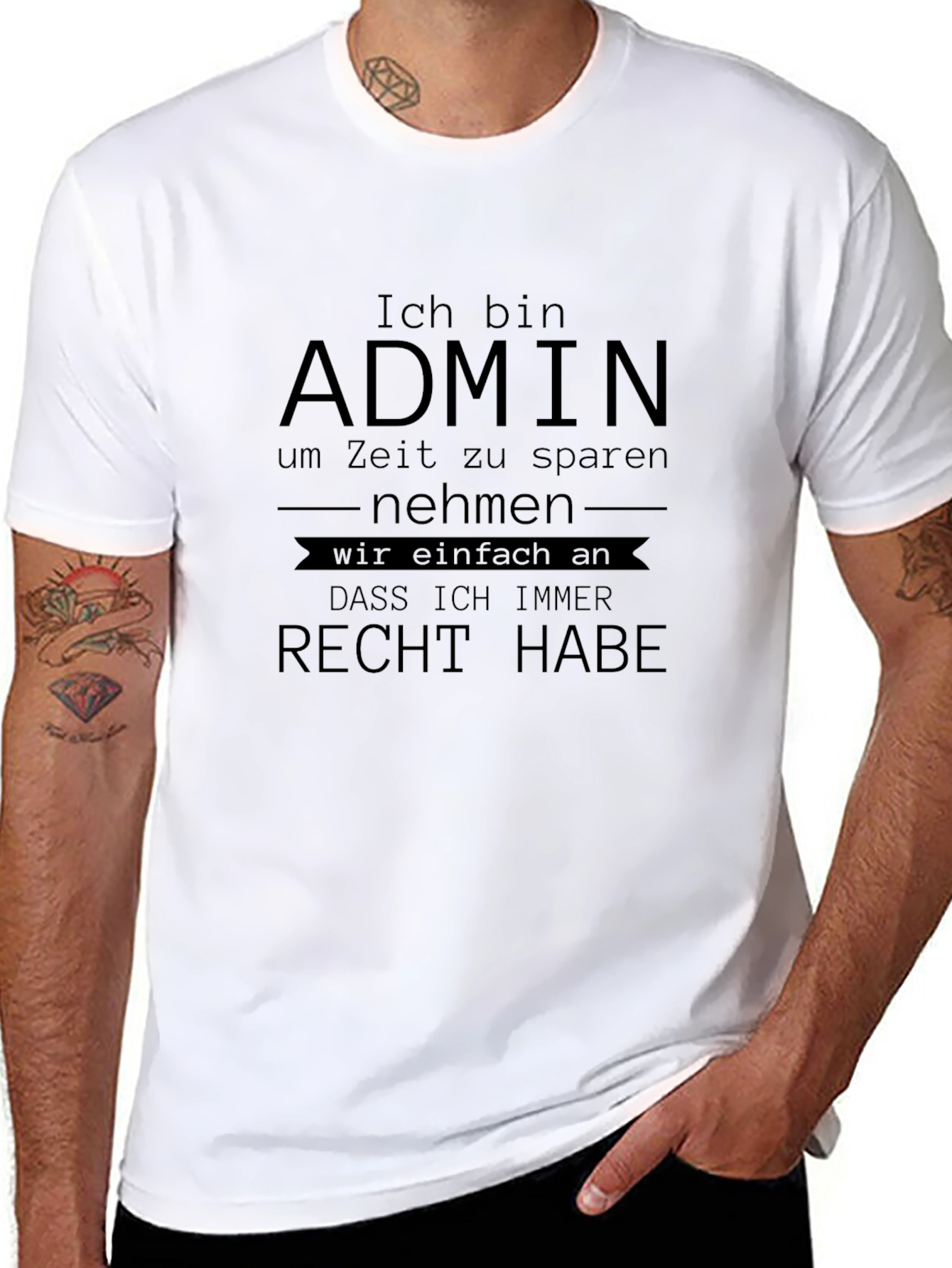 Ich Bin Admin Mens T-Shirt - Black