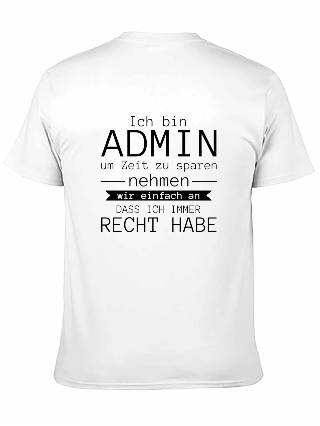 Ich Bin Admin Mens T-Shirt - Black